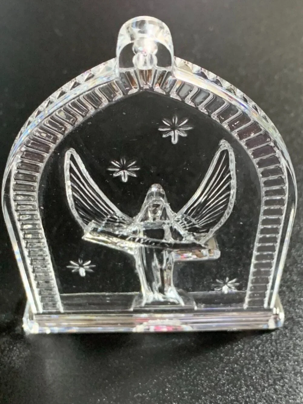 Waterford Crystal Christmas Ornament Nativity Angel 2008 #146654 Made in Ireland